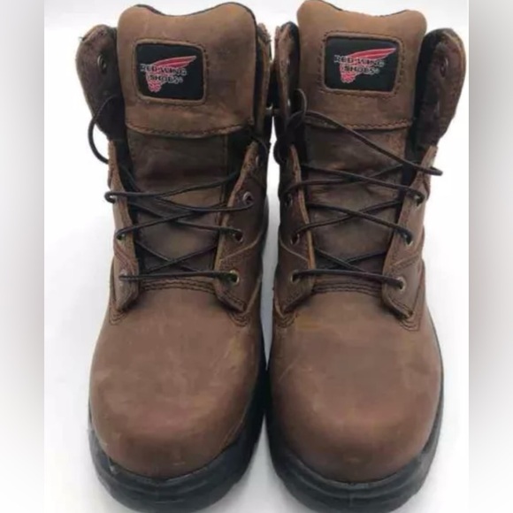 Red Wing Shoes Mens 4421 Brown Met Guard Composite Toe Ankle Work Boots Size 9 - Picture 1 of 10